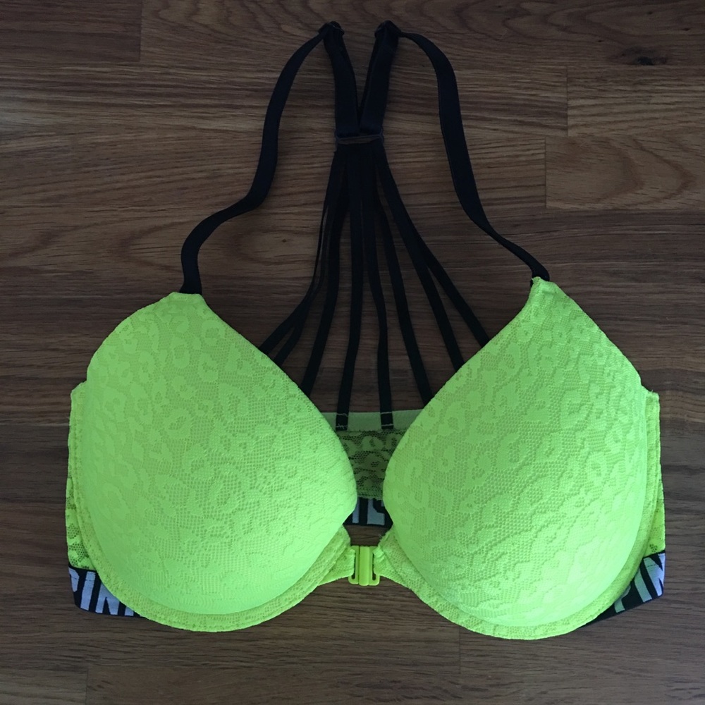 PINK Victoria’s Secret Push-up Strappy Bra 32DD
